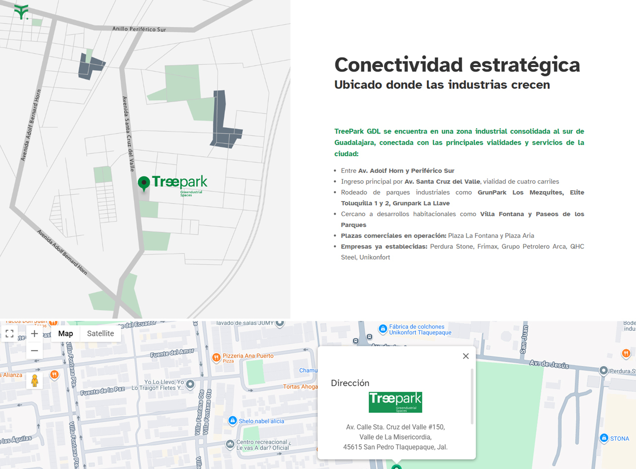 Sitio de desarrollo de Kubik para Tree Park